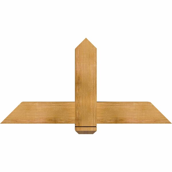 Ekena Millwork Eugene Rough Sawn Timber Gable Bracket, Western Red Cedar, 48"W x 24"H x 6"D x 6"F, 12/12 Pitch GBW048X24X0606EUG00RWR - main